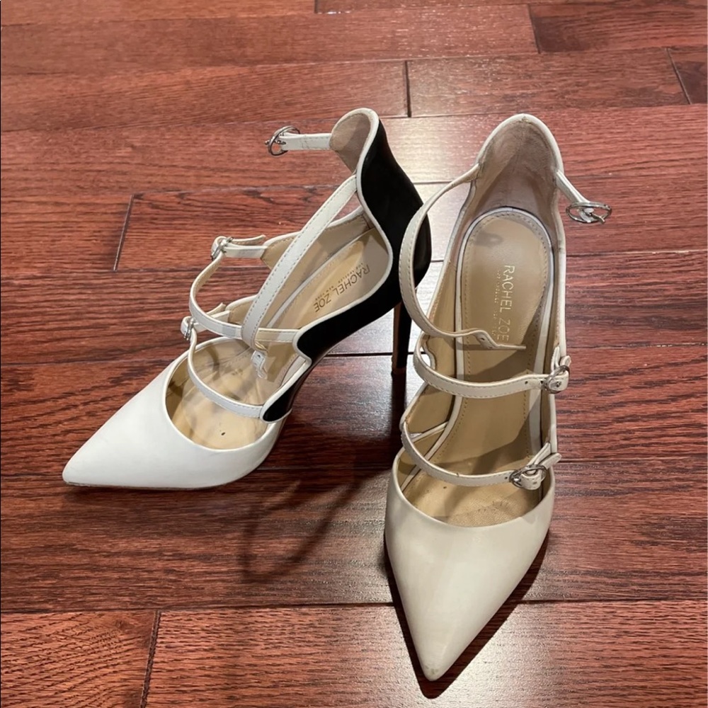 Rachel Zoe black and white closed toe stilletos size 7.5 - Picture 2 of 7